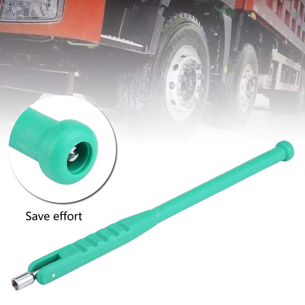 Keenso Tire Valve Stem Puller Rod Tool with Valve Core Remover, No Scratch Green Plastic Handle, Tire Tool, Tire and Wheel Repai