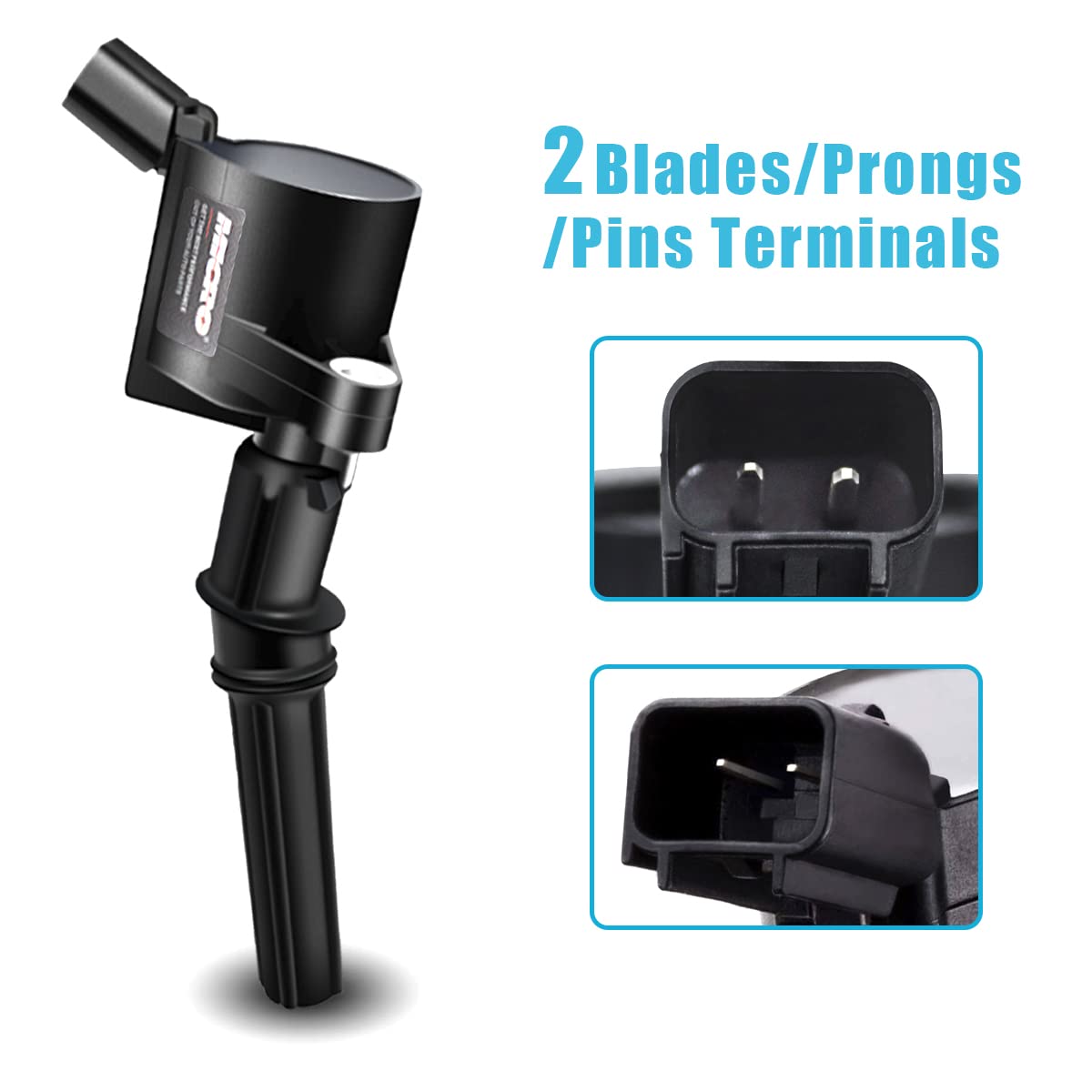 MAS Ignition Coil DG508 & Spark Plug SP479 AGSF22WM Compatible with Ford 5.4L 4.6L V8 Crown Victoria Expedition F150 F250 Mustan