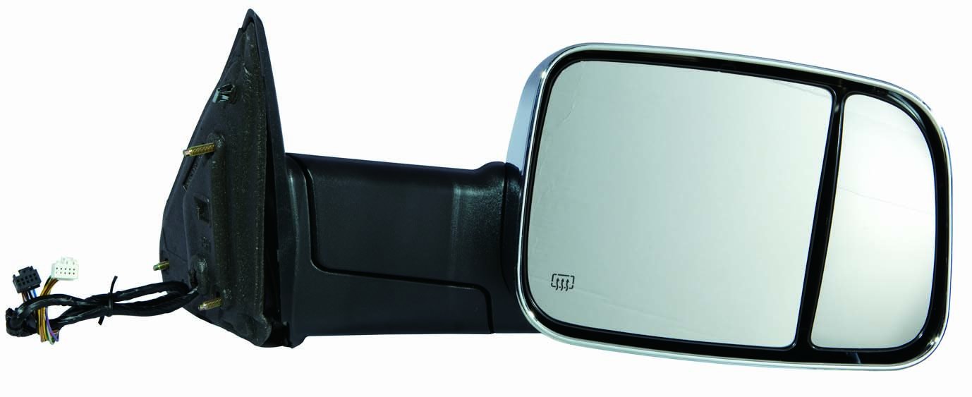 DEPO 334-5419R3ECH1 Dodge RAM 1500/2500/3500 Passenger Side Chrome Heated Power Towing Mirror with Memory, Turn Signal, Puddle L