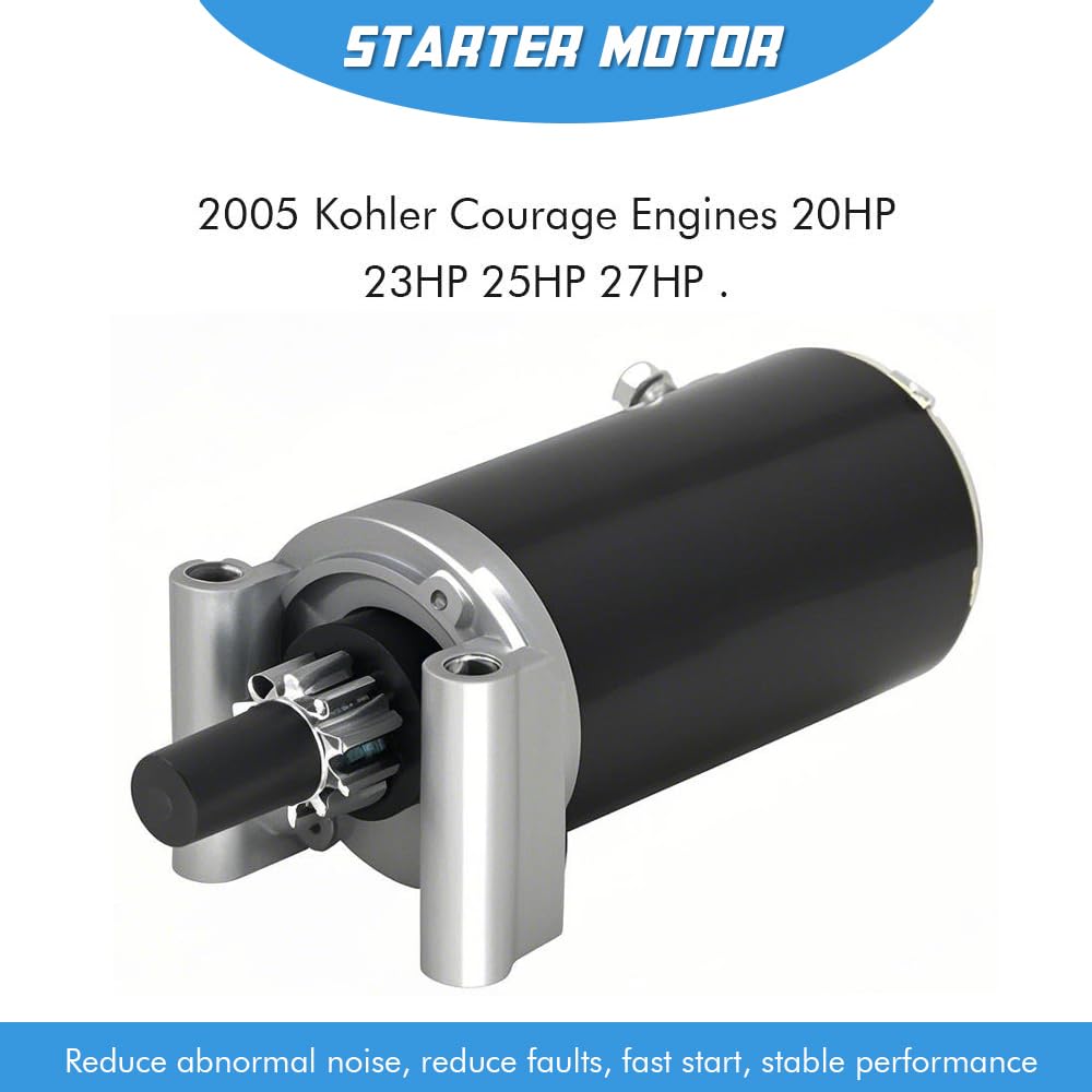 Starter Motor Replacement for Kohler Courage Engines 20HP 23HP 25HP 27HP 32-098-01 32-098-01-S 32-098-01S 32-098-03 32-098-03S 3