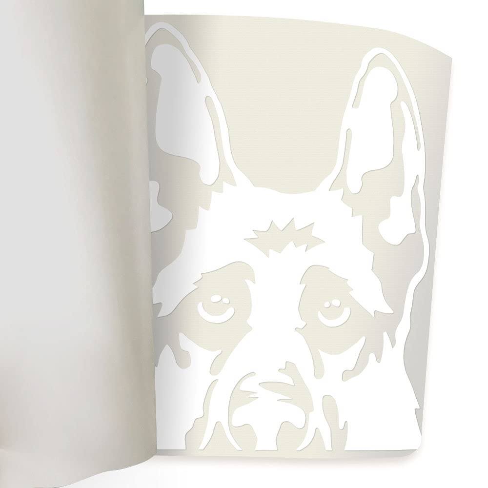 Wirester 6 Inch Clear Vinyl Decal Sticker Decoration For Car Window (Or Any Flat Surface) - German Shepherd Dog