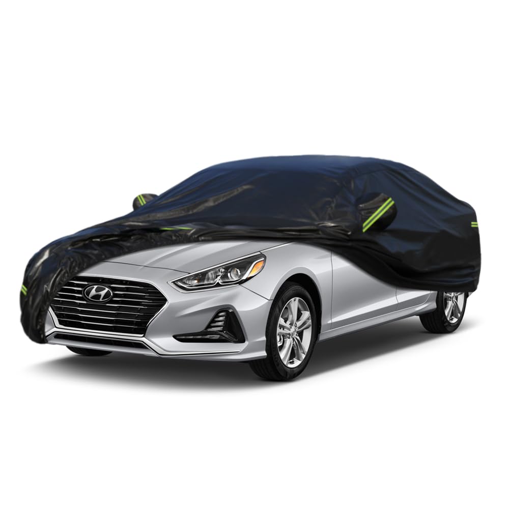 Kaugung 7 Layers Car Cover Custom Fit Hyundai Sonata From 1988 To 2025, Outdoor Waterproof All Weather Sun Rain Dust Snow Protec