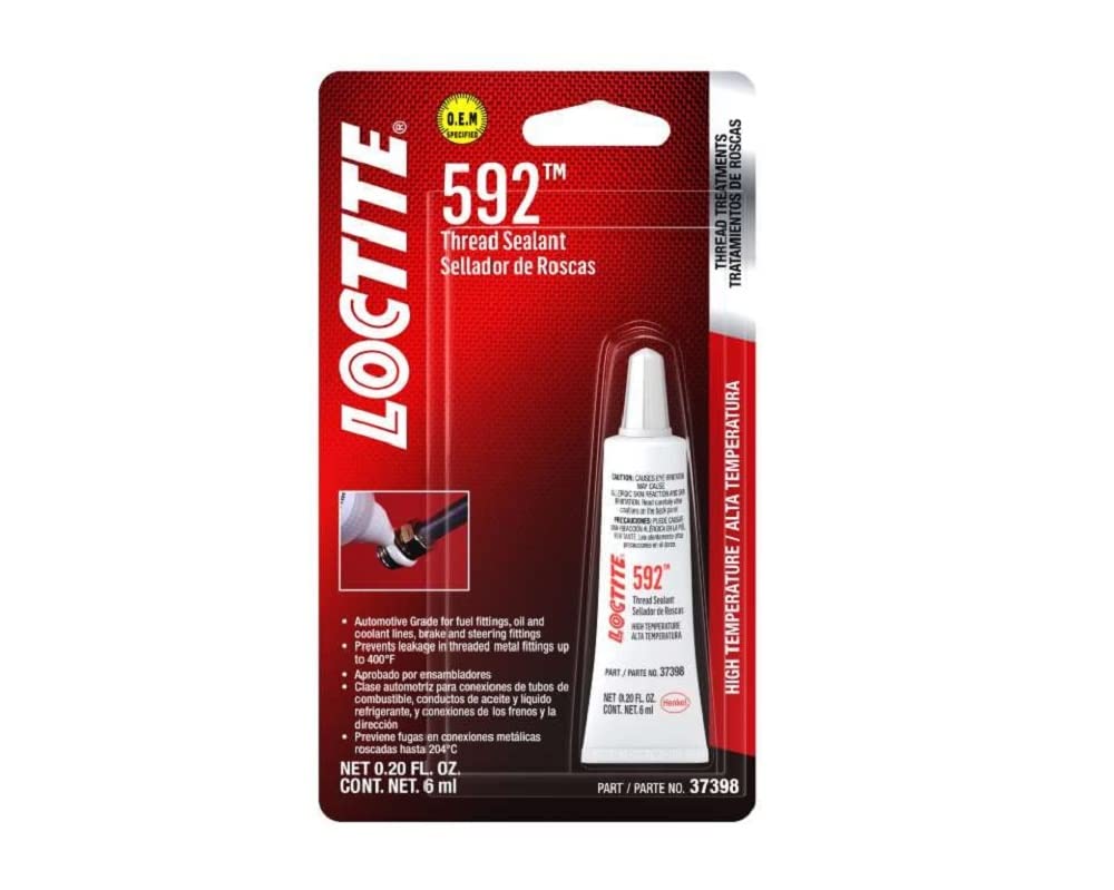 Loctite PST 592 Thread Sealant for Automotive: Low-Pressure, High-Viscosity, Anaerobic, Prevents Galling | Opaque, Off-White, 6 
