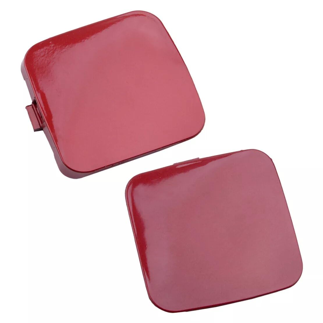 2Pcs Right + Left Side Front Bumper Tow Hook Eye Cover Cap for Toyota RAV4 2009 2010 2011 2012 (Red)