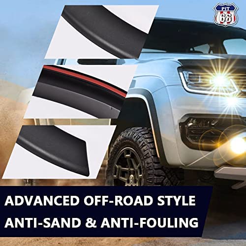 Pit66 Fender Flares, Compatible With 2009-2014 Ford F150 Styleside(Not For Platinum And Raptor Models), Black Factory Style Wheel Flares Set, 4 Pcs