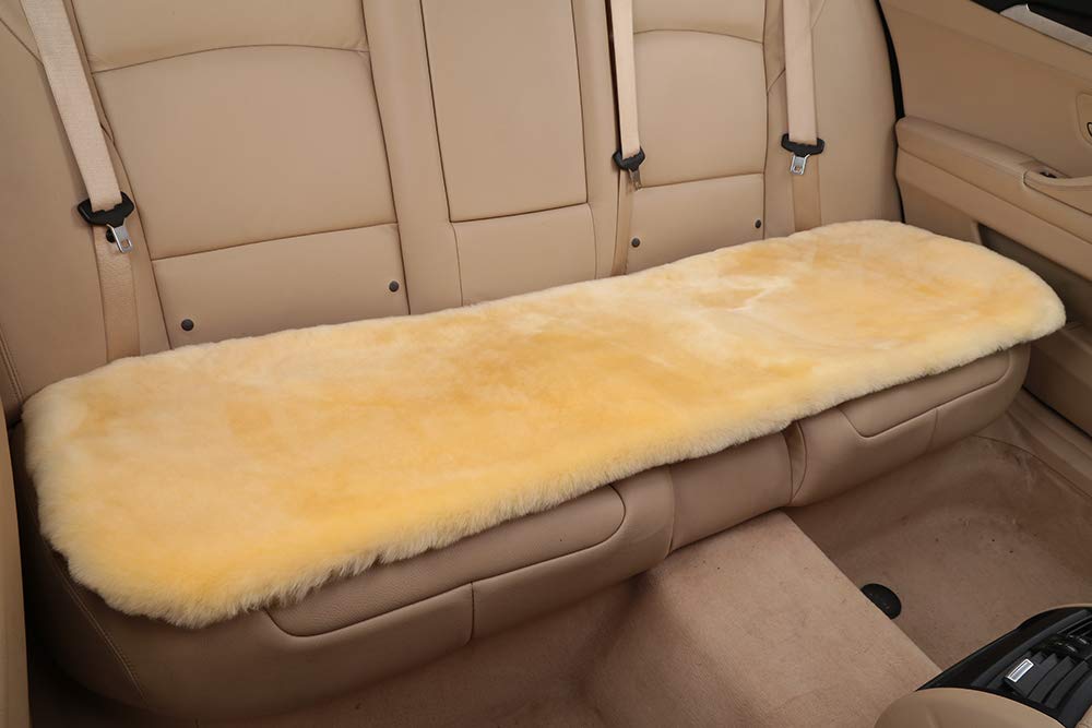 Ogland Fluffy Genuine Australia Sheepskin Car Seat Cover For Auto Interior Accessories With Soft Fuzzy Wool Eco-Friendly Natural