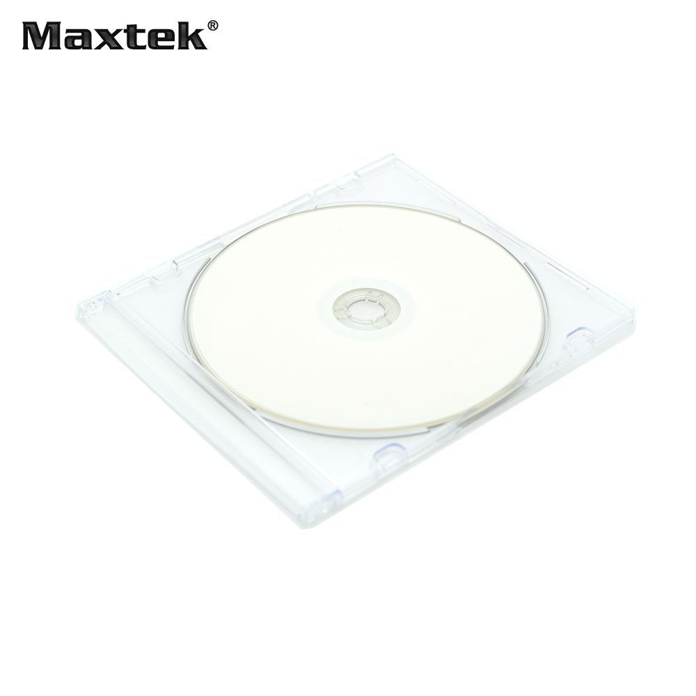 Maxtek Ultra Thin 5.2Mm Slim Clear Cd Jewel Case With Built In Frost Clear Tray, 100 Pack.