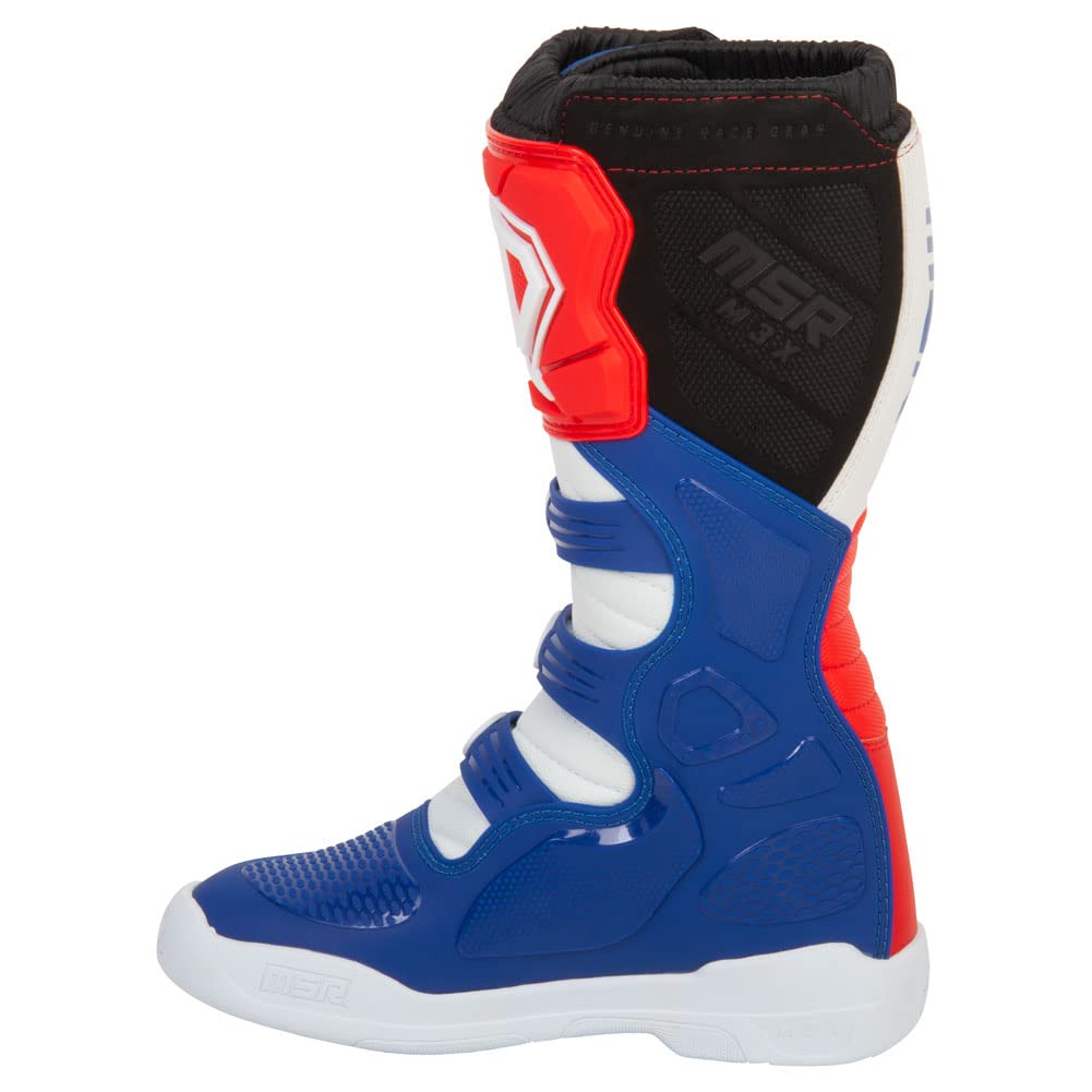 MSR M3X Motocross Boot (8, Red/White/Blue)