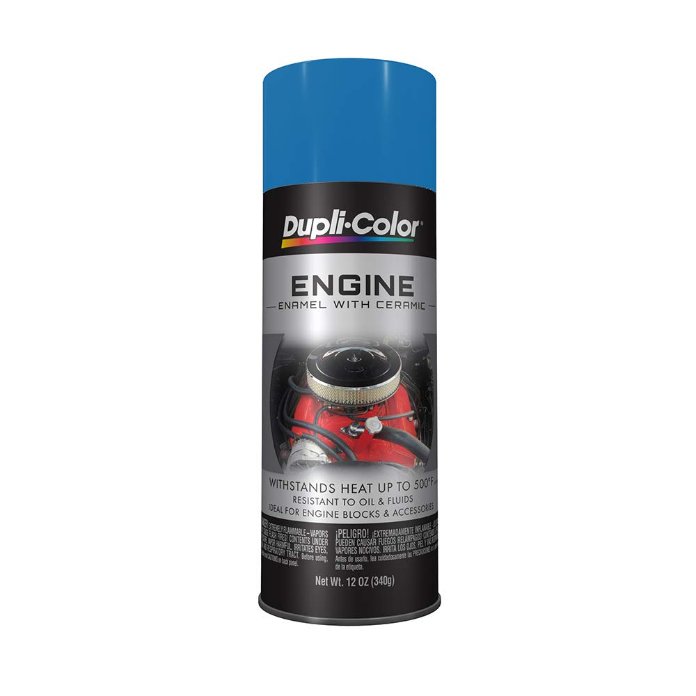 Dupli-Color De1609 Engine Enamel Spray Paint With Ceramic - Chevrolet Blue - 12 Oz Aerosol Can