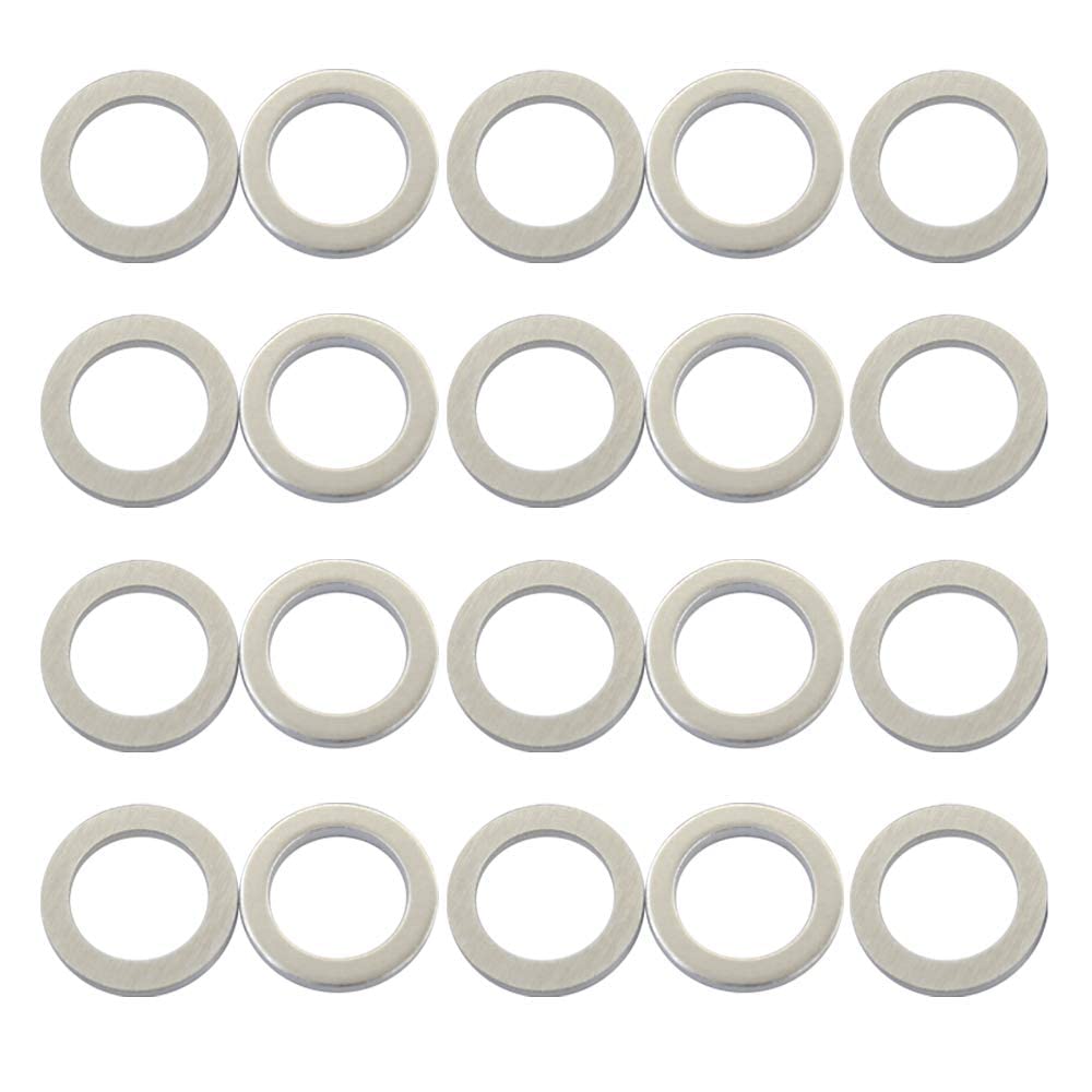 Mean Mug Auto 82521-15167A 20X Oil Pan Drain Plug Gaskets - Crush Washers - Compatible With Hyundai, Kia - Replaces Oem #: 21513