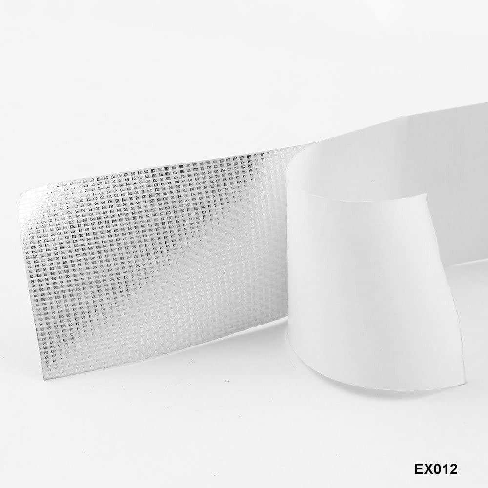 Sporacingrts 2'' X32.8' (10M) Gold Adhesive Backed Heat Barrier Tape,Glass Fiber Heat Shielding Reflective Tape Packaging Roll C