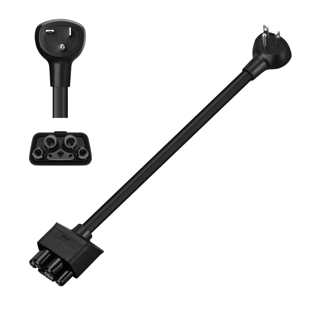 Lenz Nema 06-20 Adapter For Tesla Gen 2 Mobile Charger (Verify Correct Outlet For Plug), Plug Tesla Portable Charger To 240V 6-2