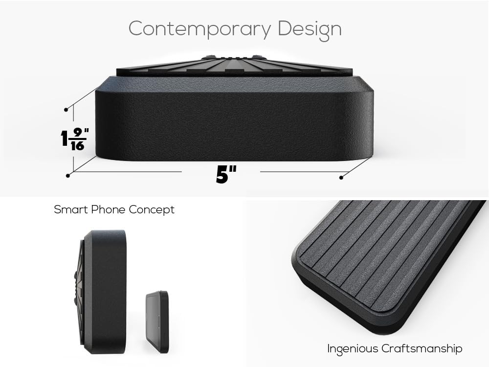 Aps Wheel To Wheel Running Boards 5-Inch Compatible With Ram 1500 2019-2025 Crew Cab 5.5Ft Bed (Exclude 19-24 Ram 1500 Classic)