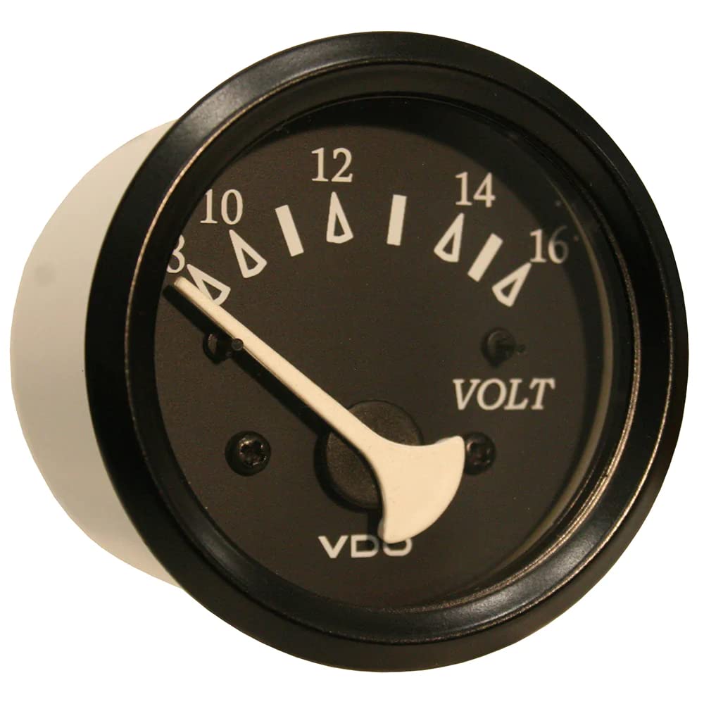 Vdo 332-11805 Cockpit Marine Black Voltmeter 8-16V - Black
