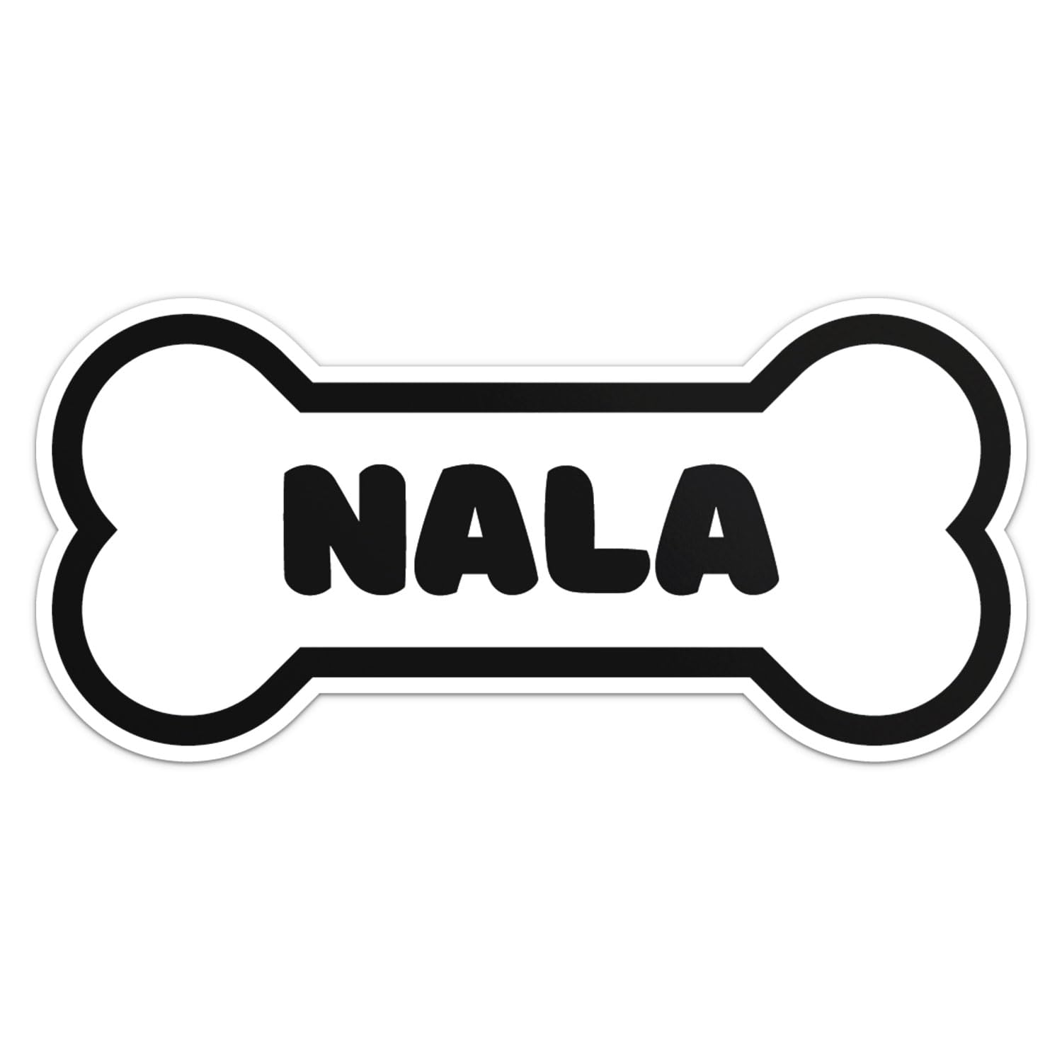 Nala Dog Name Sticker - Waterproof Vinyl Decal For Car Bumper, Laptop, Water Bottle, Wall, And Window, Size - 5'' Longer Side