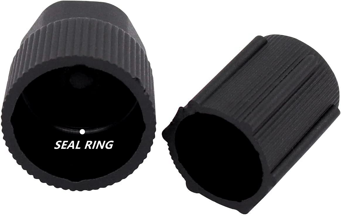Basiker 10Pcs R134A Ac Valve Caps Kit 13Mm & 16Mm Air Conditioning System A C Charging Port Caps For Most Common Cars