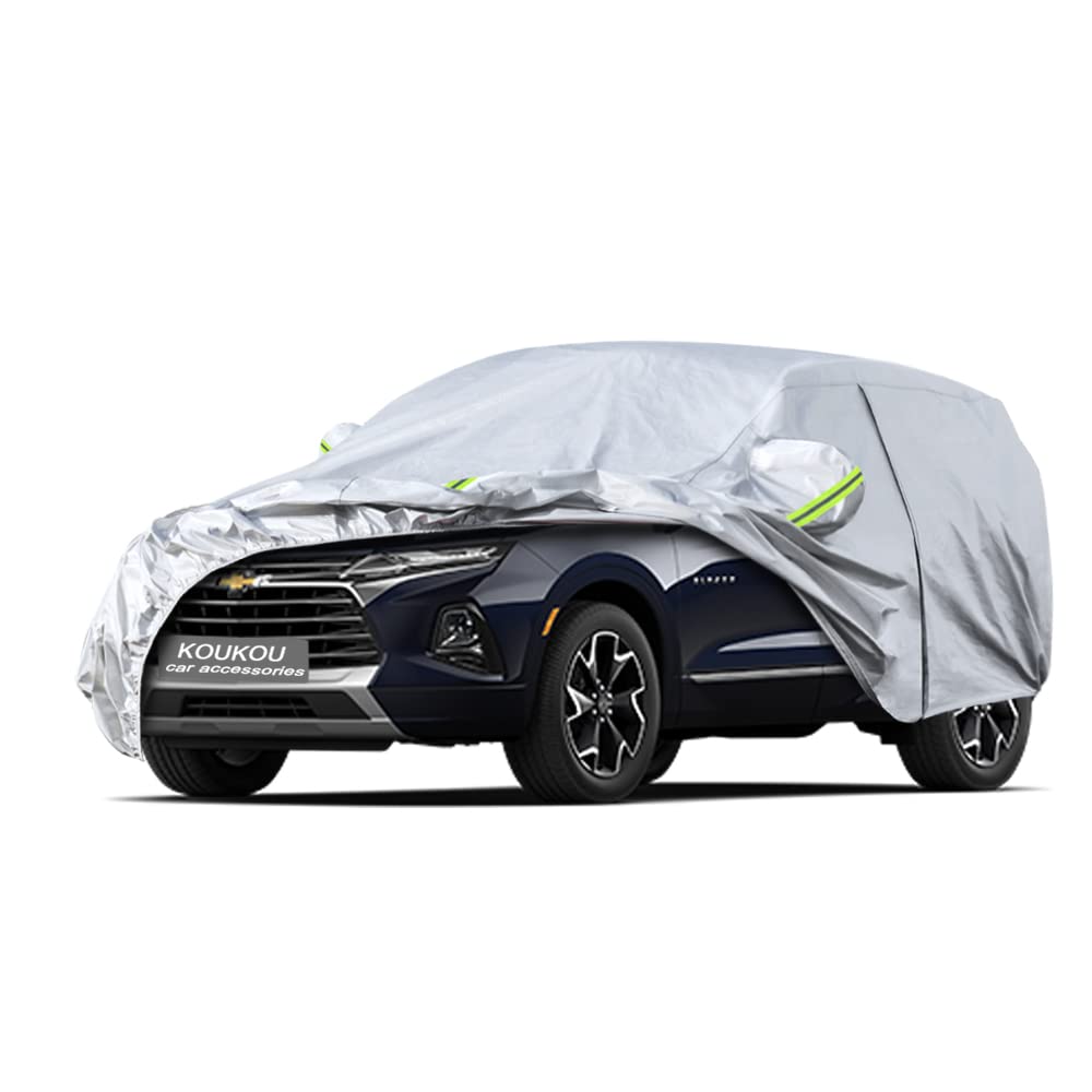 Koukou 6 Layers Car Cover Custom Fit Chevy Blazer From 1982 To 2025, Waterproof All Weather For Automobiles, Sun Rain Dust Snow