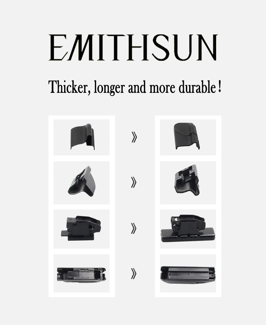 Emithsun Oem Quality Premium All-Season Windshield Wiper Blades Replacement For Mazda Tribute 2005-2006,Easy Diy Install 19'+19'+11'(Set Of 3)