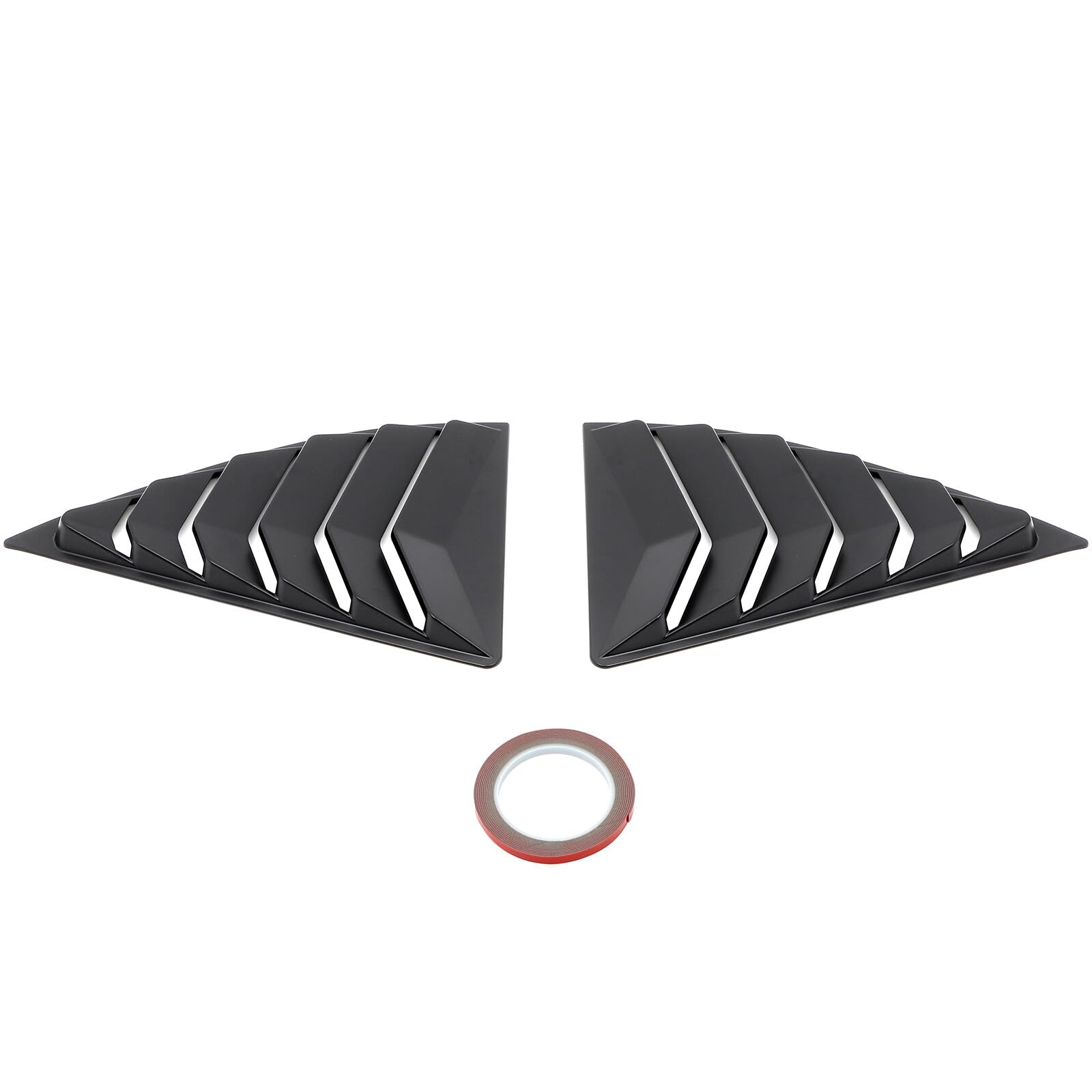 Scitoo Abs Rear Side Window Louvers Air Vent Scoop Shades Cover Blinds Matte Black Fit For 2010-2015 For Chevrolet Camaro Window Louvers Scoops Cover Pair
