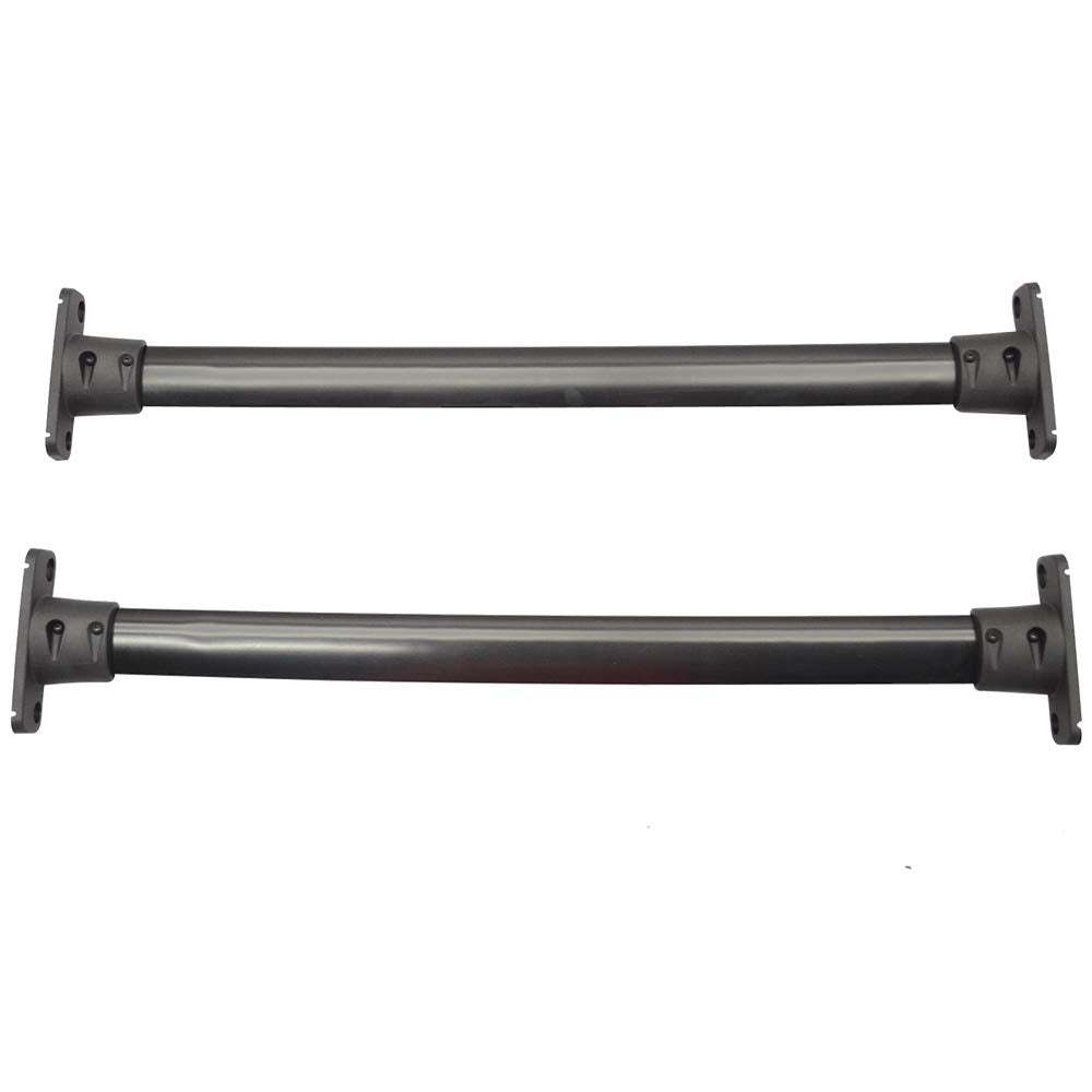 IKON MOTORSPORTS Cross Bars for 2005-2012 Nissan Pathfinder, Black Aluminum Roof Top Luggage Carrier