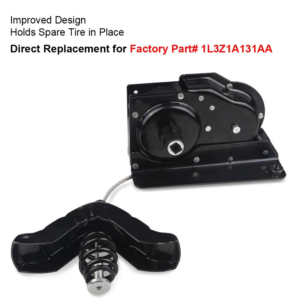 WMPHE Spare Tire Hoist Compatible with 1997-2003 Ford F150 F250 Heritage Lobo 2002 Lincoln Blackwood Spare Tire Winch Carrier Re