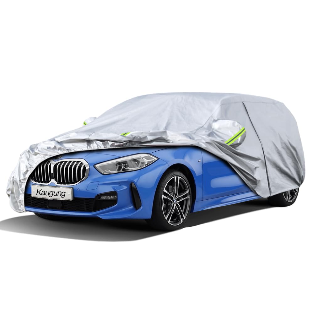 Kaugung 6 Layers Car Cover Custom Fit BMW E87 E88 F20 F21(2004-2025), Waterproof All Weather Resistant Outdoor Indoor Sun Rain D