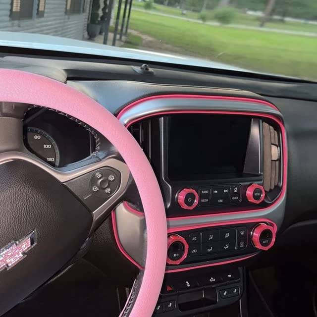 10Ft (3M) Pink Molding Gap Trim For Car Edges Decorative Diy Flexible Strip (Pink)