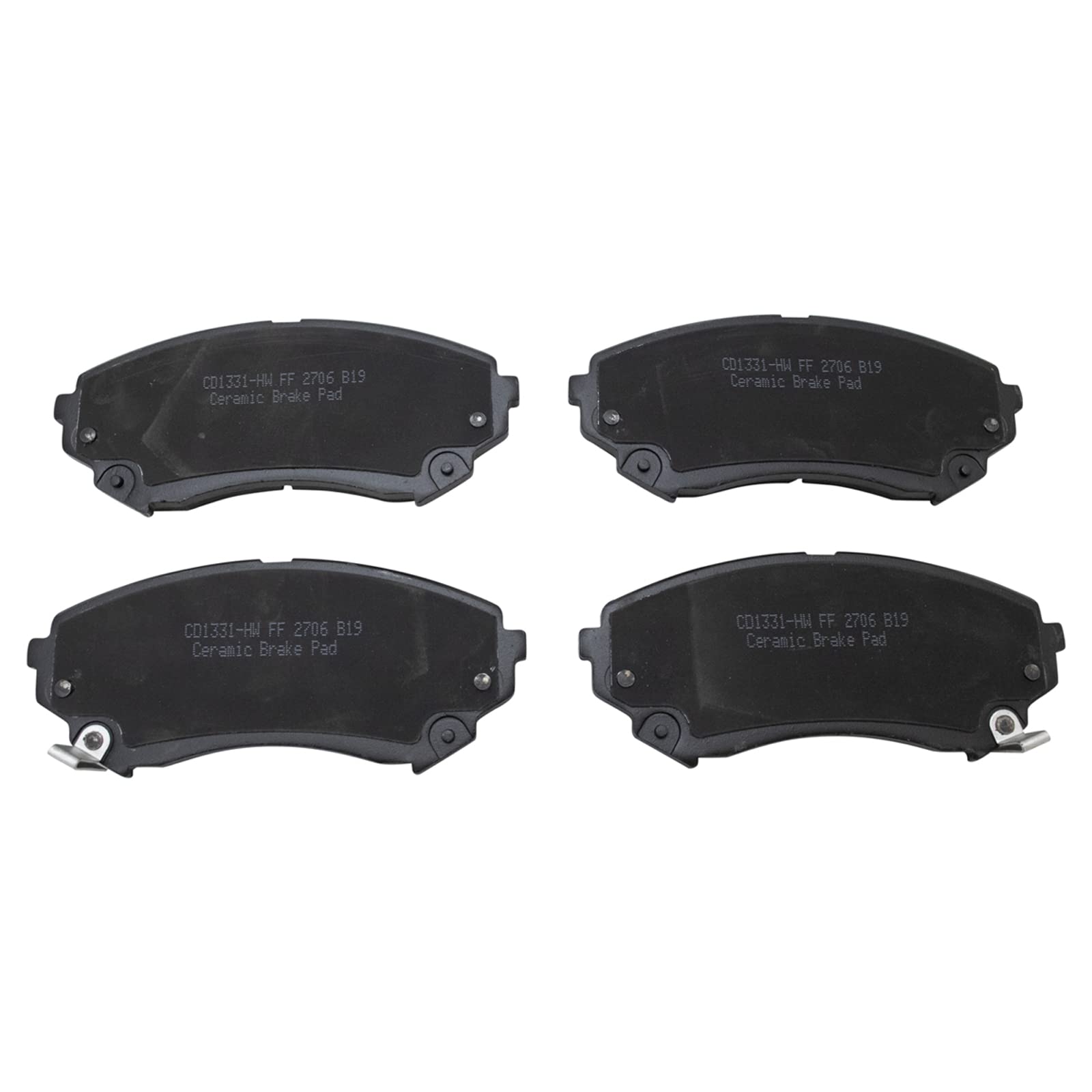 TRQ Front Brake Pads Ceramic Compatible with 2008-2014 Cadillac CTS