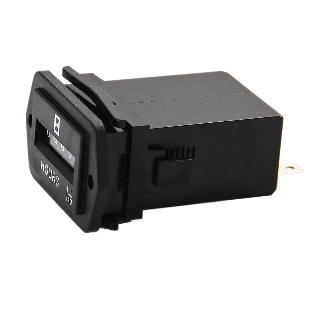 AIMILAR Mechanical Hour Meter AC 110V-250V for Small Engines, Boats, Generators and More - 6 Digit Display with Easy Installatio
