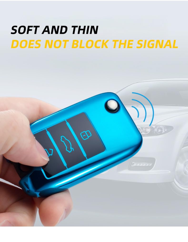 Hibeyo Folding Key Fob Cover For Roewe Rx5 For Mg3 Mg5 Mg6 Mg7 For Mg Zs Gt Gs 350 360 750 W5 Accessories With Keychains Tpu Car