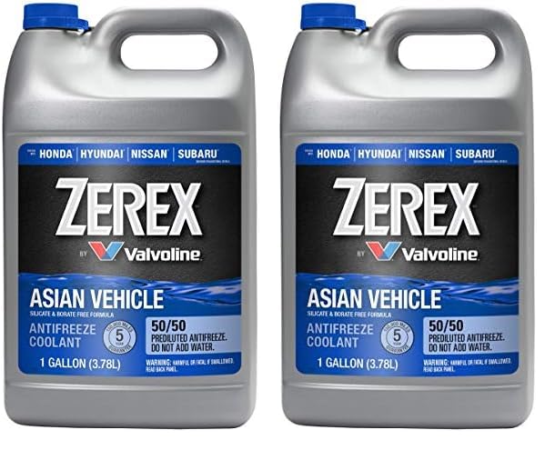 Zerex Asian Vehicle Blue Silicate And Borate Free 50/50 Prediluted Ready-To-Use Antifreeze/Coolant 1 Ga (Pack Of 2)