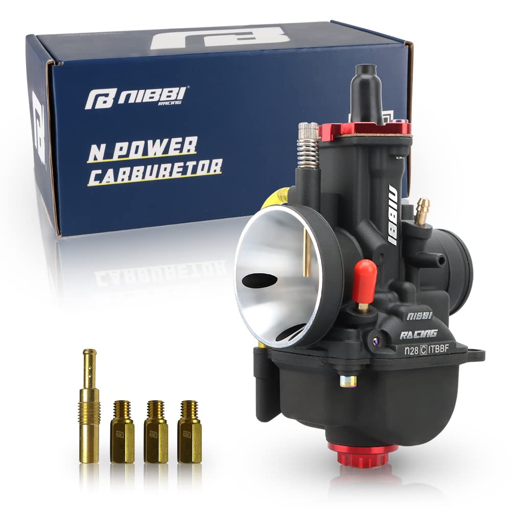 Nibbi Racing Pwk 28Mm Carburetor, Carb Of Performance Carburetor Motorcycle Carburetor With Carburetor Jets Fit For Yamaha Suzuk