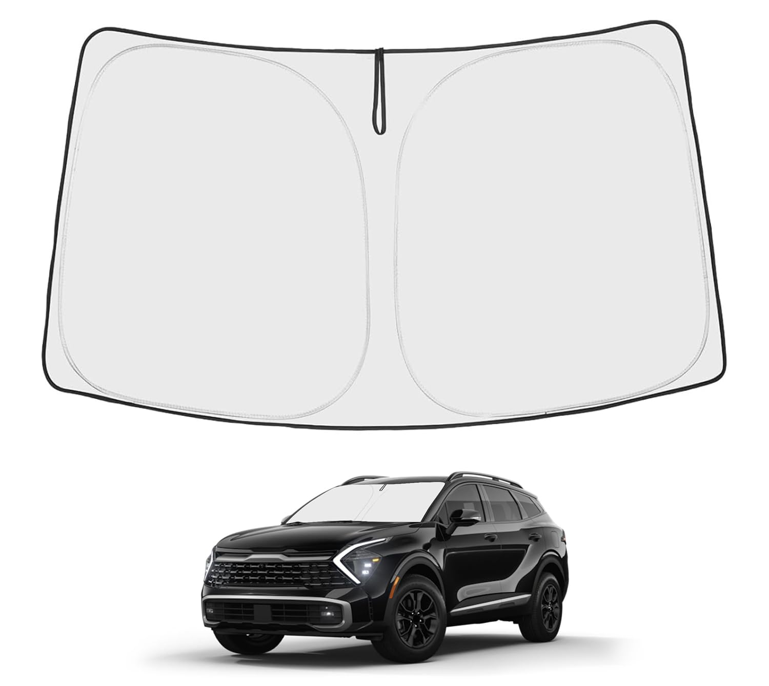 Proadsy 2025 Upgrade Windshield Sun Shade Custom Fit Kia Sportage Nq5 2023-2024 2025 4-Layer Foldable Front Sunshade Protector S