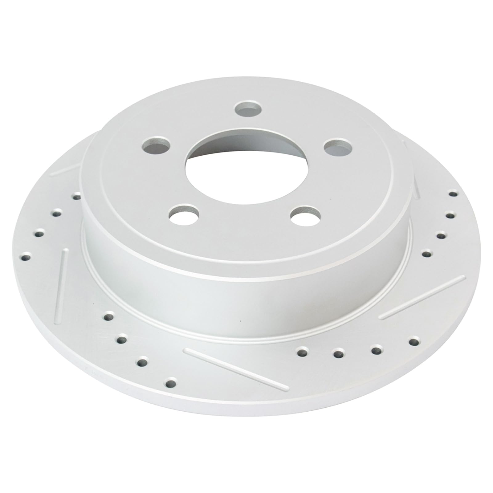 Trq Rear Performance Brake Rotors Set Premium G-Coated Compatible With 2003-2007 Jeep Liberty 2003-2006 Wrangler