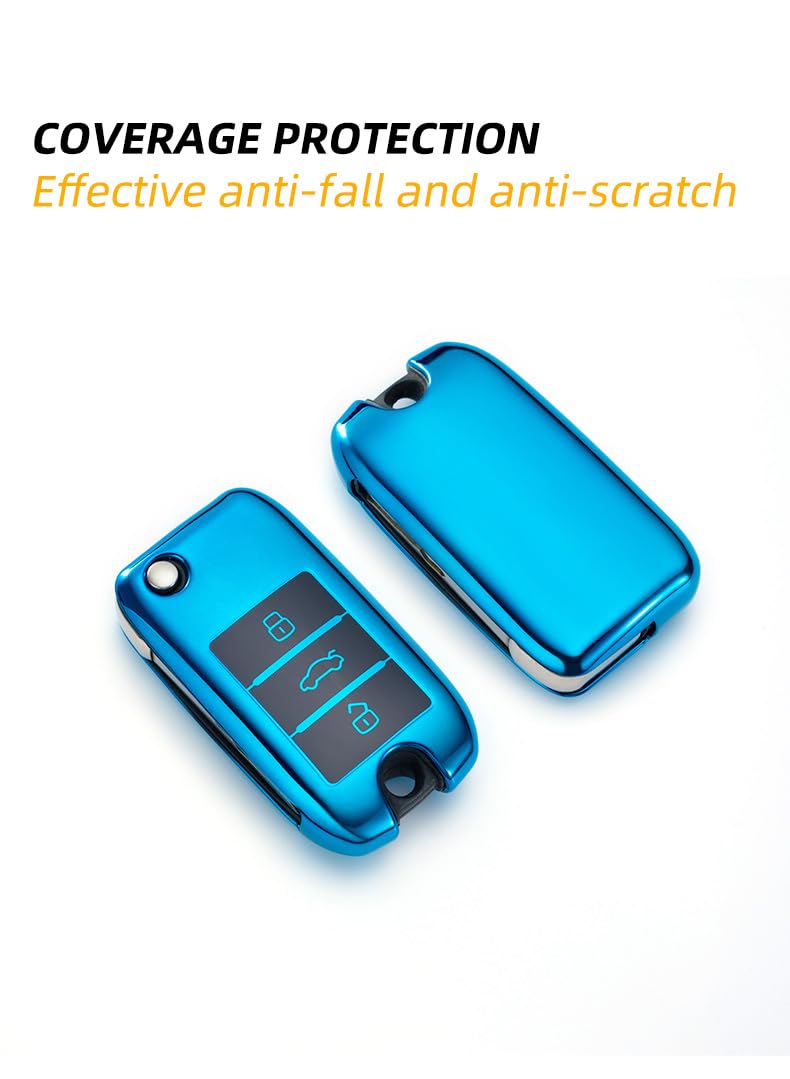 Hibeyo Folding Key Fob Cover For Roewe Rx5 For Mg3 Mg5 Mg6 Mg7 For Mg Zs Gt Gs 350 360 750 W5 Accessories With Keychains Tpu Car