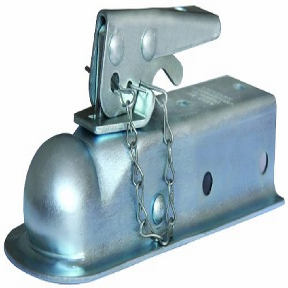 Husky 87070 1-7/8'' Ball 2'' Width Straight Coupler With Chain , Grey
