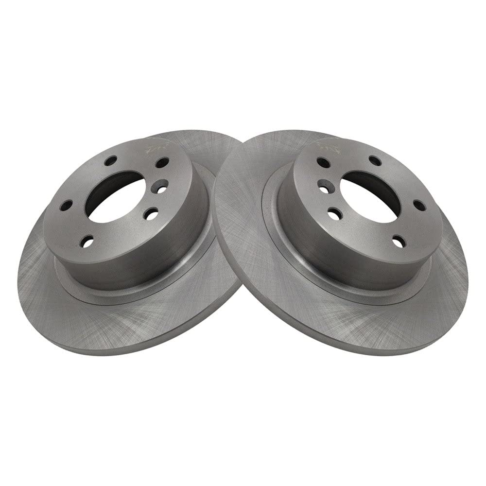 Trq Rear Brake Rotors Set Vented Compatible With 1999-2004 Land Rover Discovery 1995-2002 Range Rover