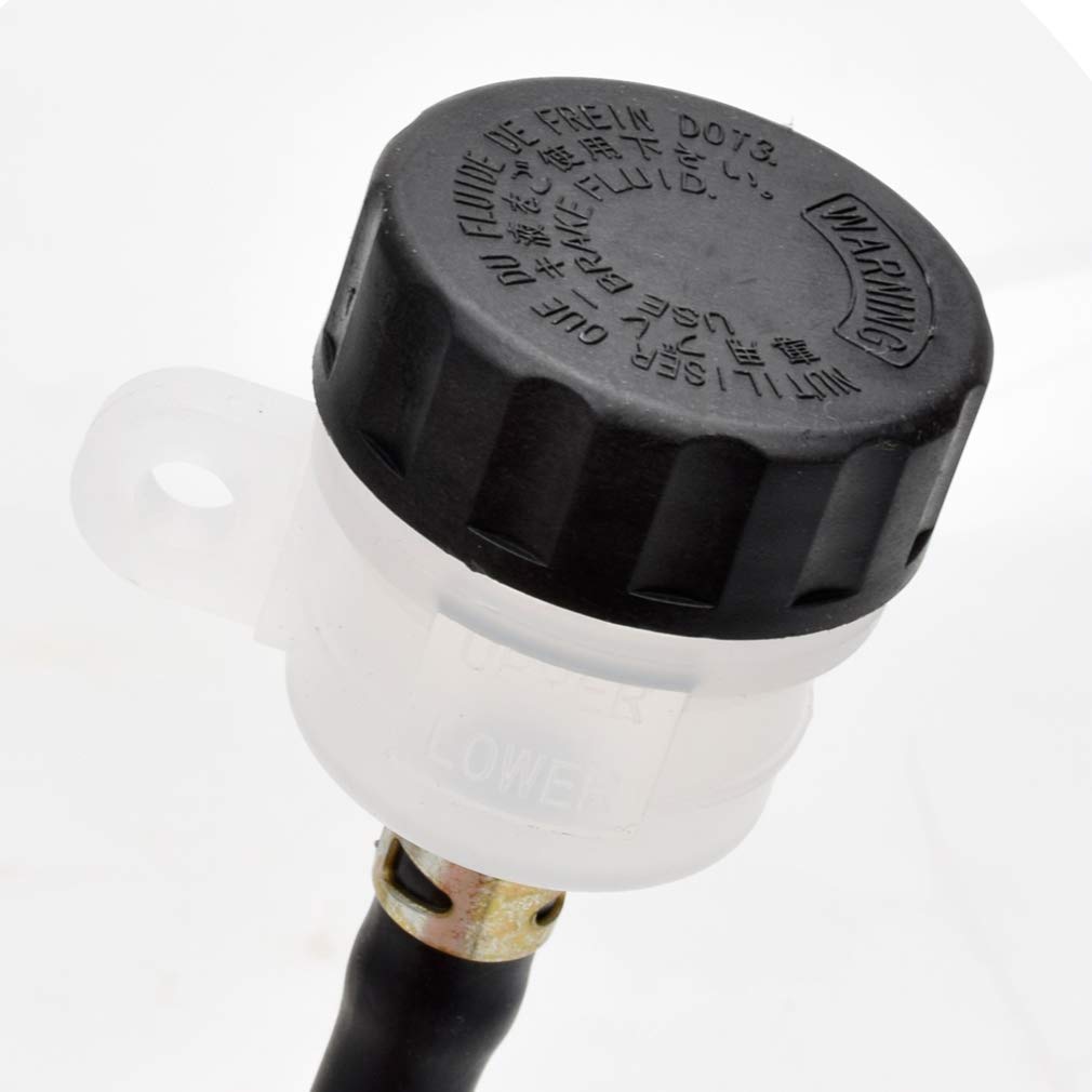 HIAORS Rear Brake Master Cylinder with Reservoir Compatible with Yerf GX150 150cc 3206 4206 3209 Go Kart ATC-250R Chinese 70cc 90cc 110cc 125cc Dirt Bike Black