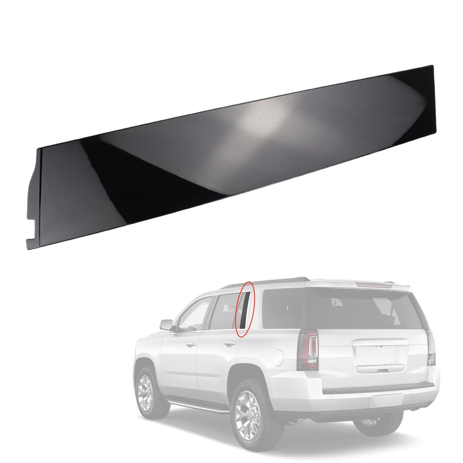 926-245 Rear Driver Side Rearward Door Applique Molding Compatible with Cadillac Escalad Chevrolet Tahoe GMC Yukon 2015-2018 842