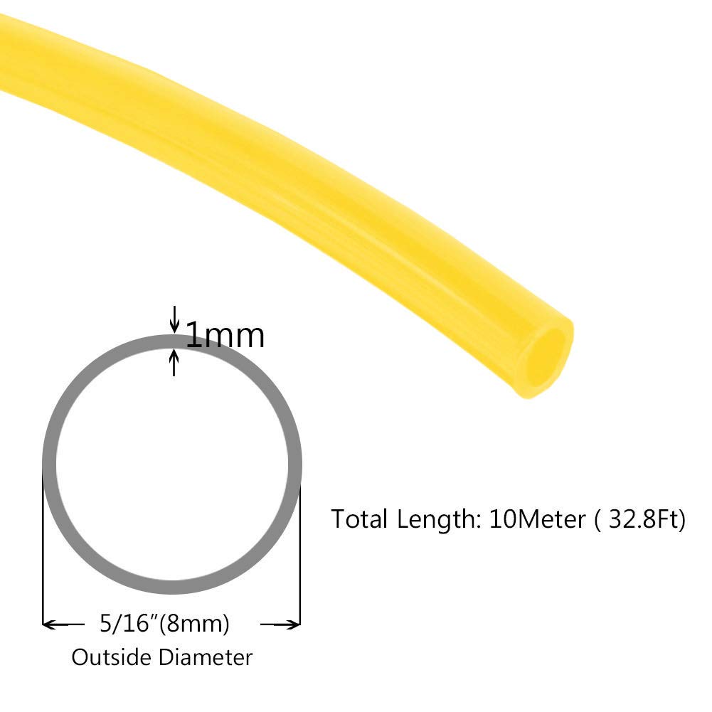 Beduan Pneumatic Nylon Tube 5/16''Od Saej844 Air Line Nylon Hose Tubing For Air Brake System Or Fluid Transfer(32.8Ft 10 Meter)