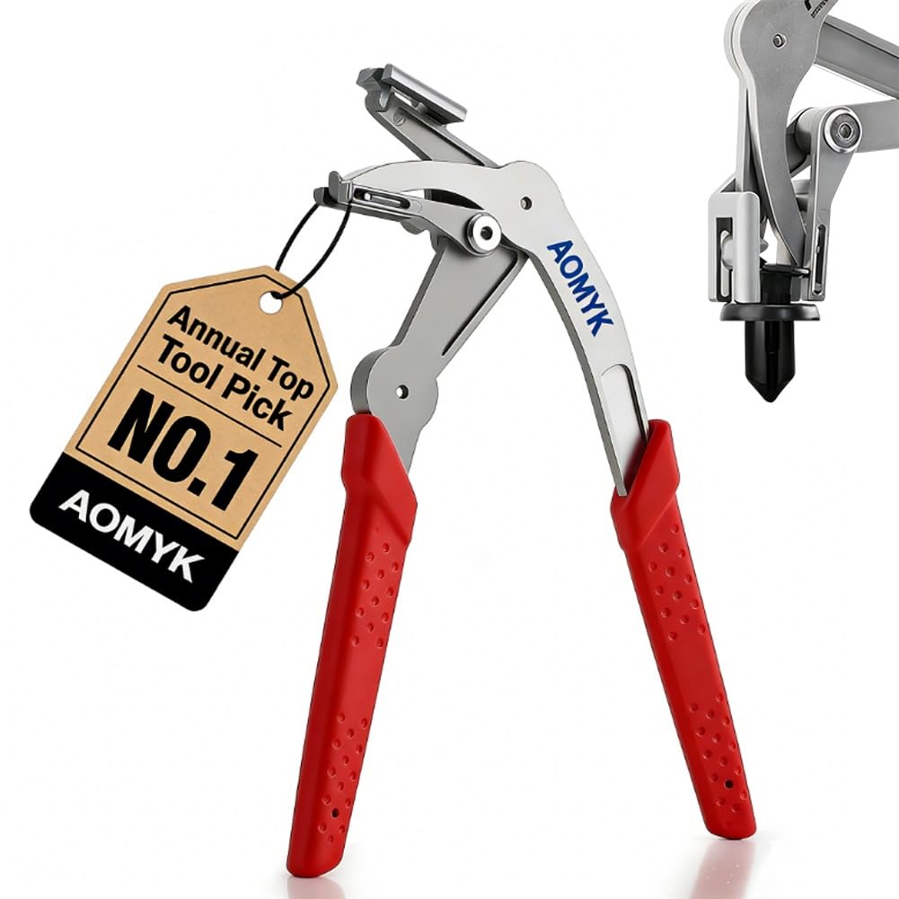AOMYK Automotive Tools Pliers Clip Removal Tool for Car Panel Fastener Push Pin Auto Door Body Plastic Trim Popper Kit Organizer