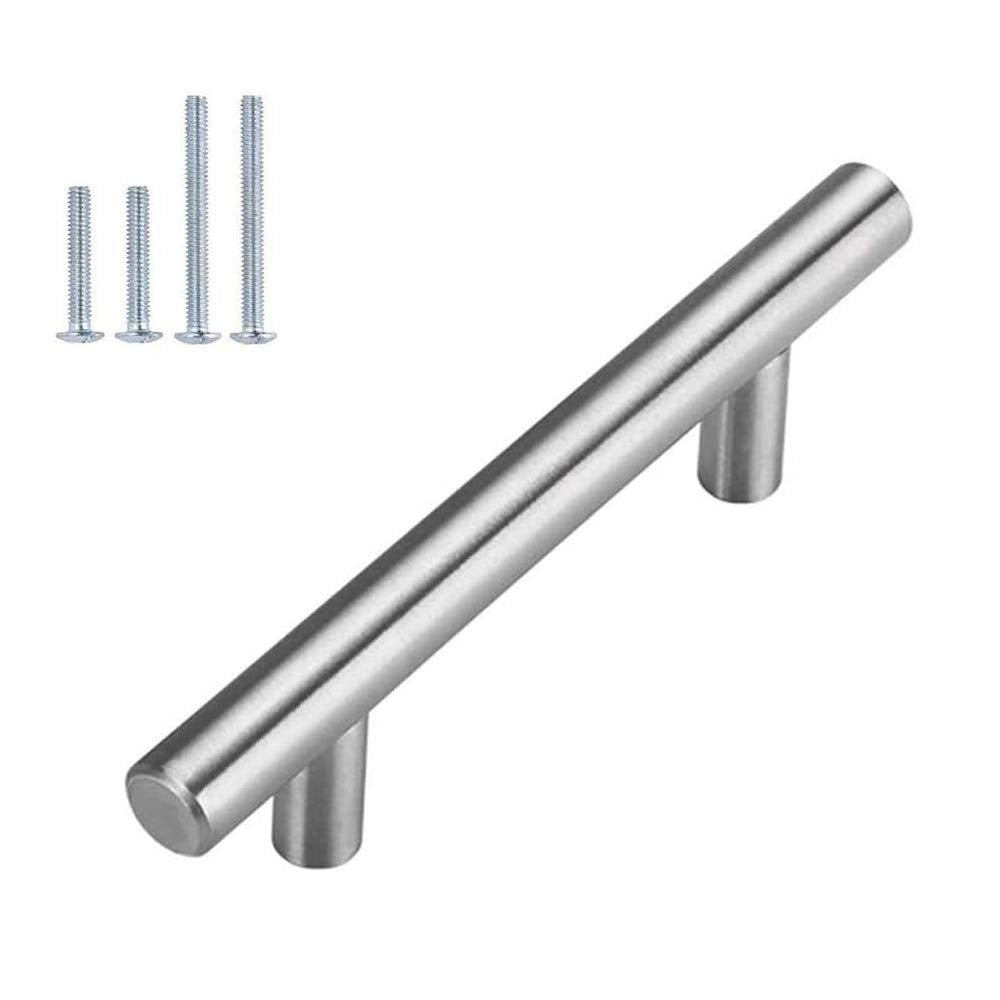 Homdiy (20 Pack) Drawer Pulls Brushed Nickel Cabinet Pulls Hd201Sn Cabinet Hardware Euro Style Drawer Handles 6-1/4In Hole Centers Kitchen Cabinet Handles Cupboard Handles