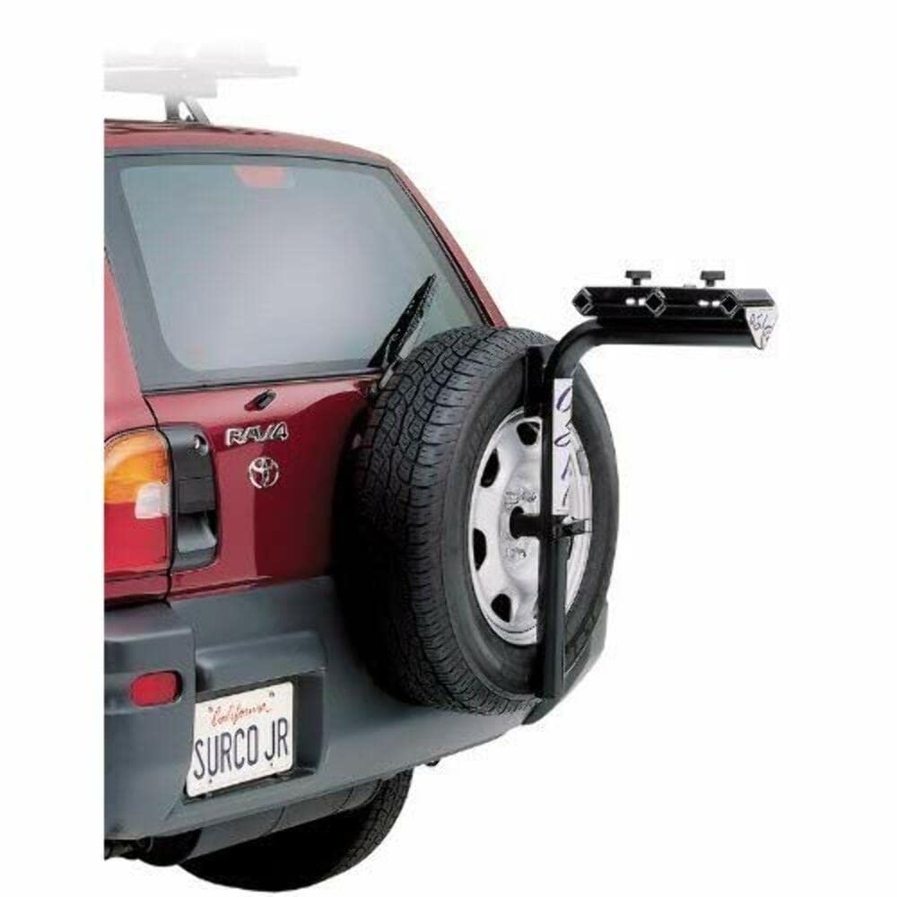 Surco Bt300 3-Bike Spare Tire Mount Bike Rack With Integrated Lock; Black Finish