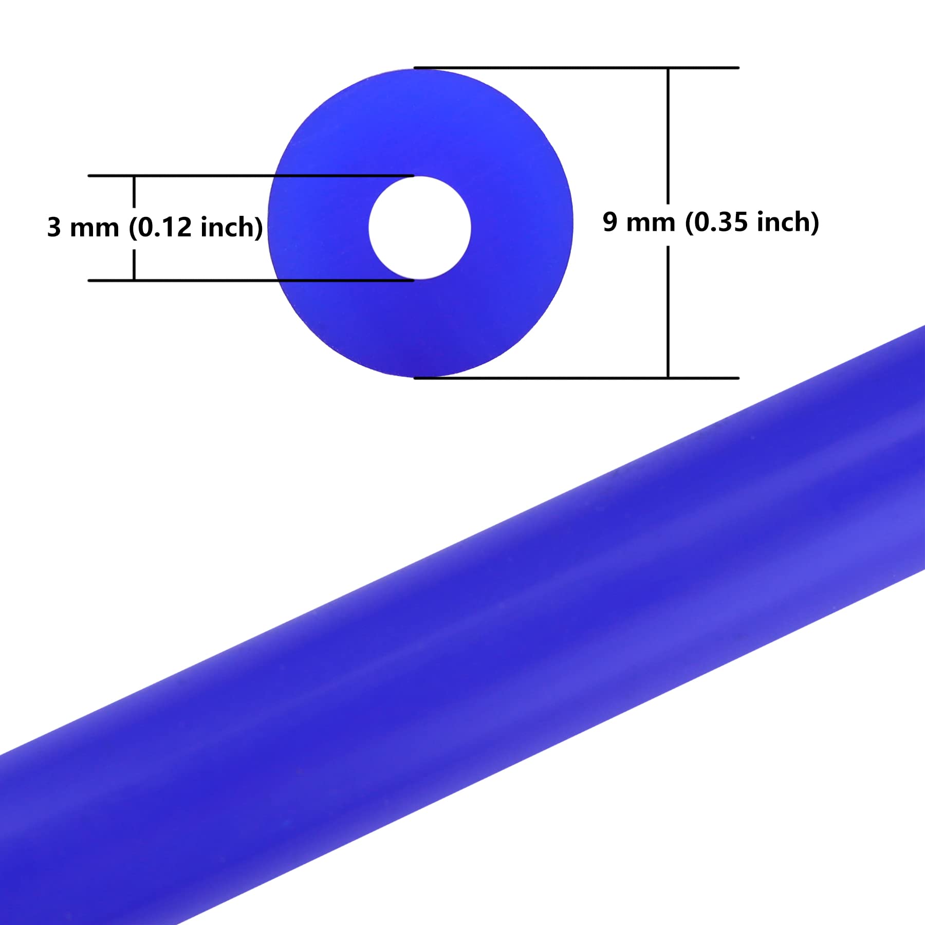 Ucreative 5Ft Id 1/8'' (3Mm) High Temperature Silicone Vacuum Tubing Hose 130Psi Max Pressure Blue