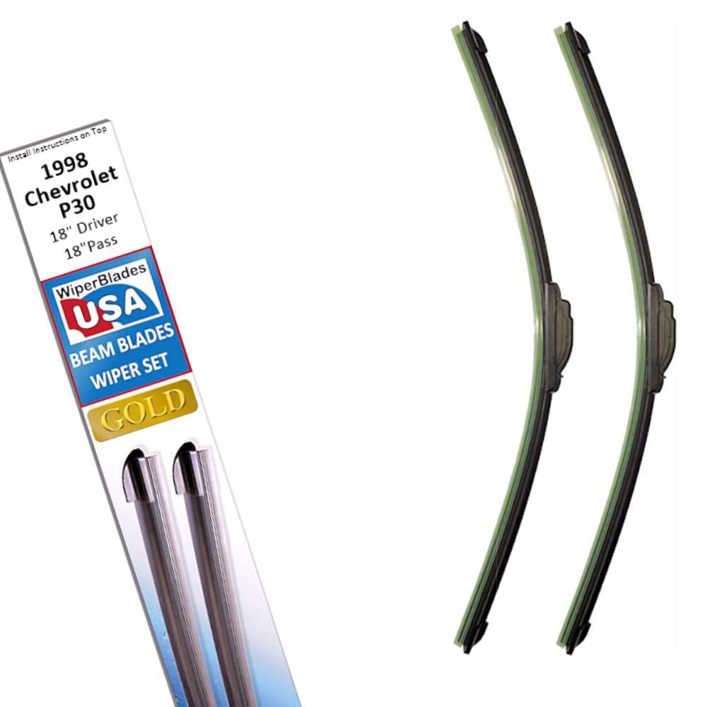 Beam Blade Wipers Set For 1998 Chevrolet P30 Replacement Set - Wiperbladesusa Gold Beam Wiper Blades Wipers Set