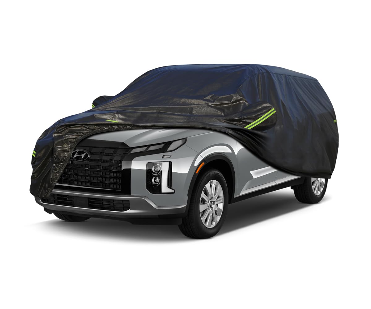 Koukou Waterproof Suv Car Cover Suitable For Hyundai Palisade From 2018 To 2025, 7 Layers Windproof All Weather Waterproof Outdo