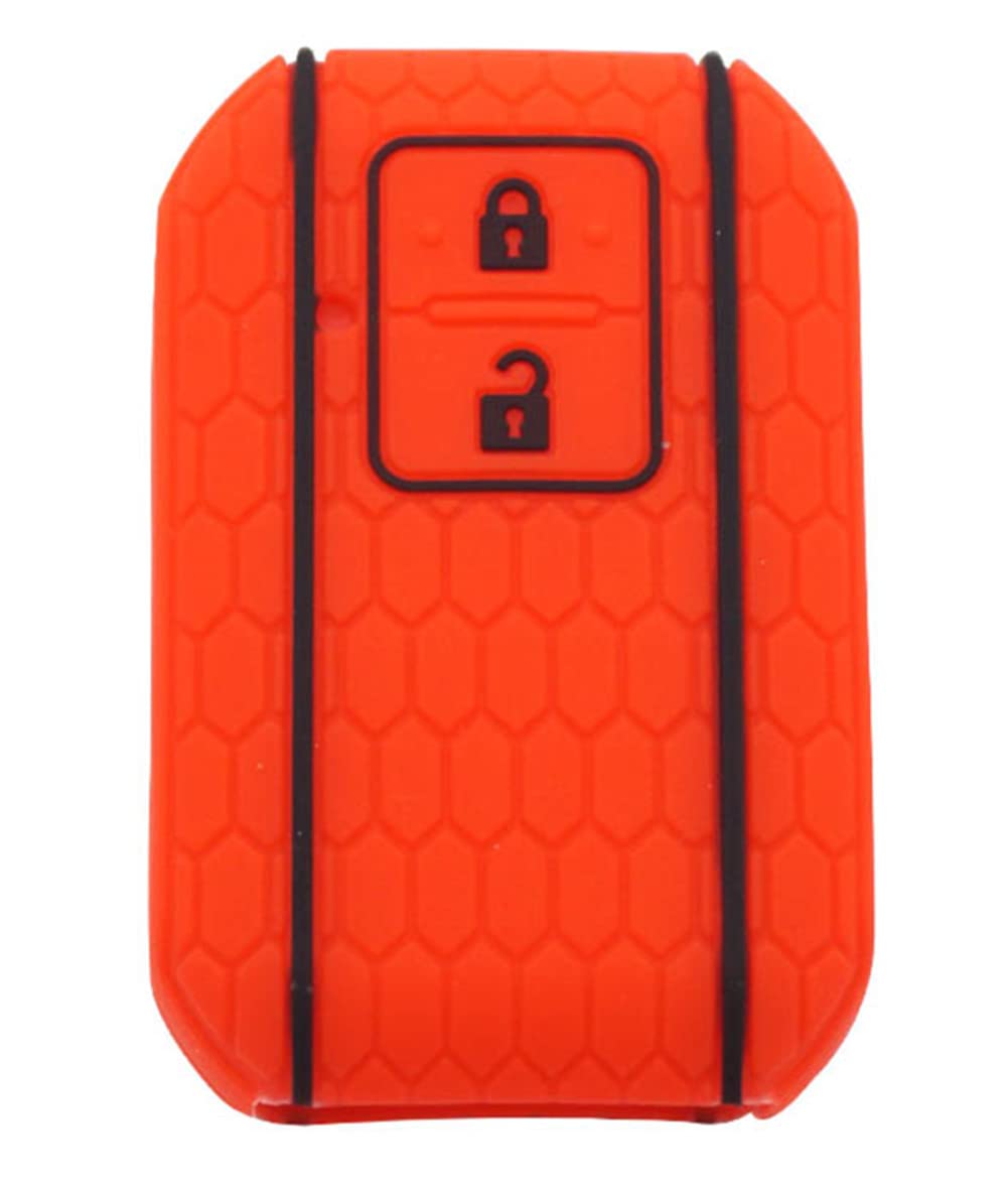 Otmik Silicone Car Key Cover Case Compatible With Suzuki New Swift Wagon R Monopoly Ignis Xl7 Soft Key Shell (Red 2 Buttons)