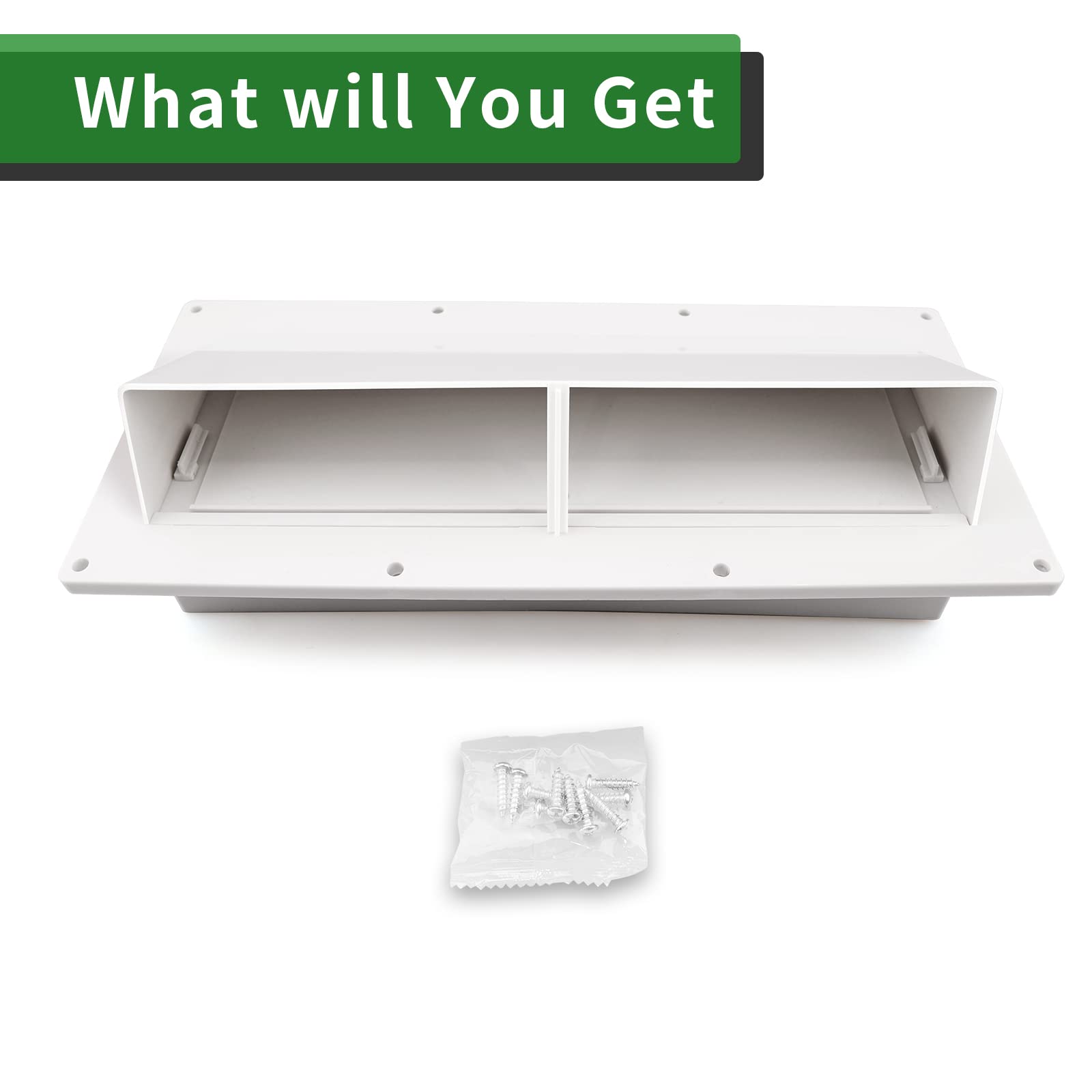 Rvguard Rv Range Hood Exhaust Vent Cover White For Motorhome Trailer (Include 10Pcs Screws)