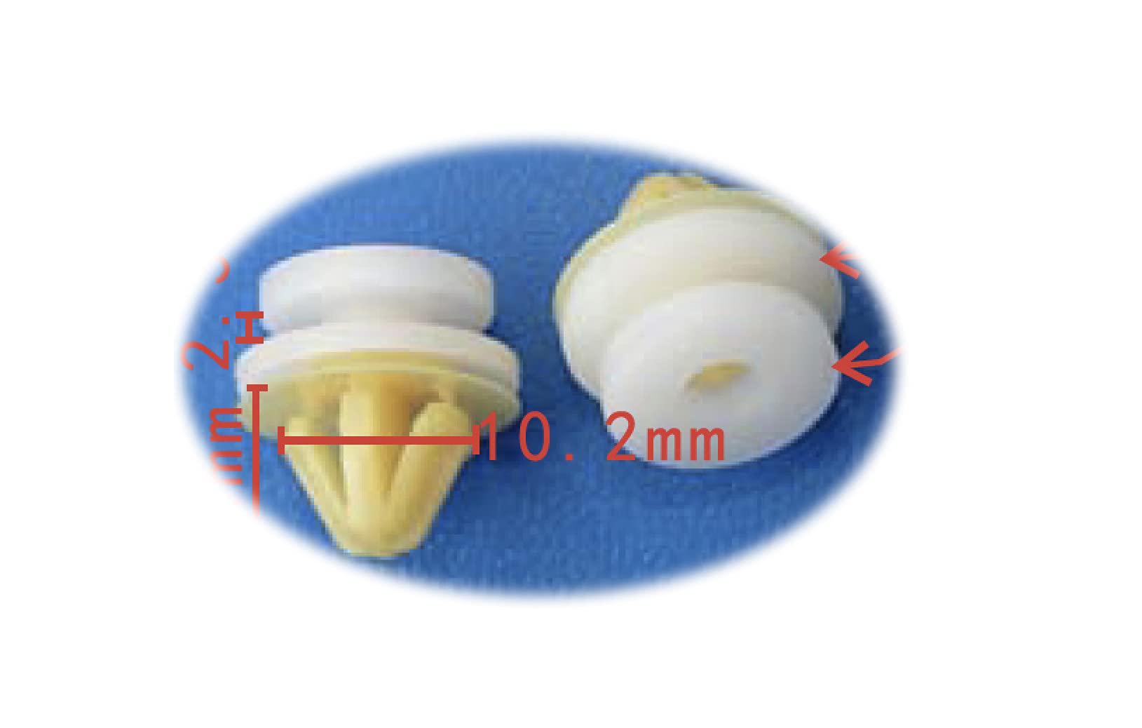 Autobahn88 Retainer Clip For Skirt Panel,Fender Flare, Compatible With Gm,Land Rover, Renault (Oem: 93176656, 4414720, Dyc101420