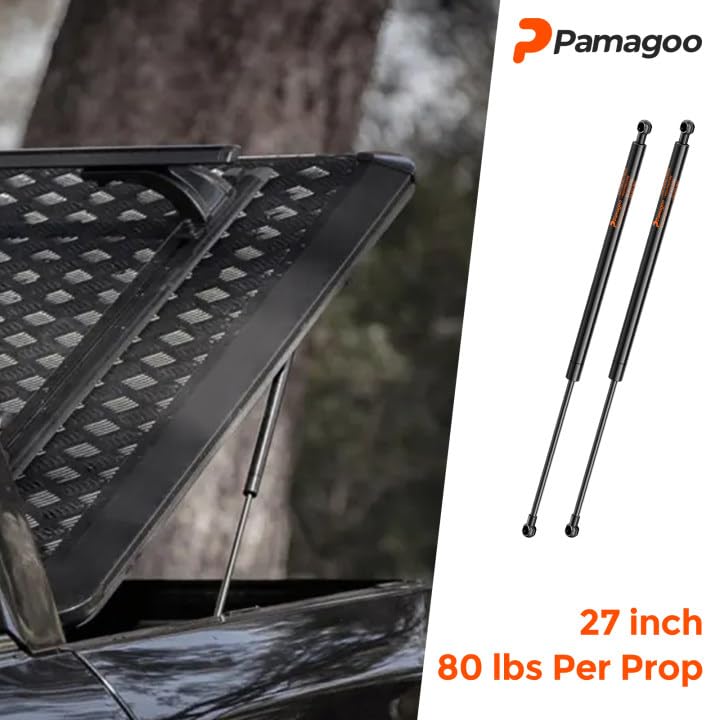 St270M80 27 Inch Gas Strut 80 Lbs 400 N Per Shock, 27'' Gas Spring Prop Lift For Trailer Hatch Door Truck Undercover Tonneau Cov